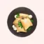 Picture of Blini with chicken and mushrooms